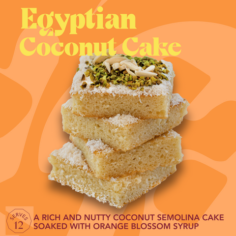 Basbousa- Egyption Semolina, Orange Blossom, & Coconut Cake Kit