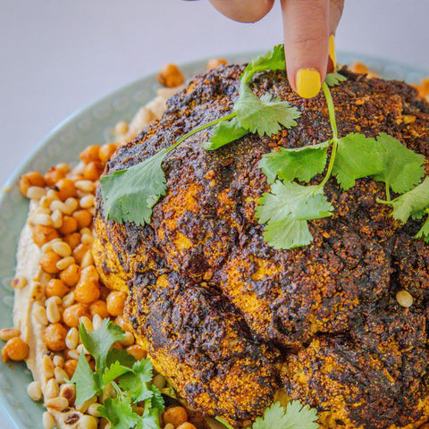 Roasted Whole Cauliflower with Exotic Bazaar's Ras El Hanout