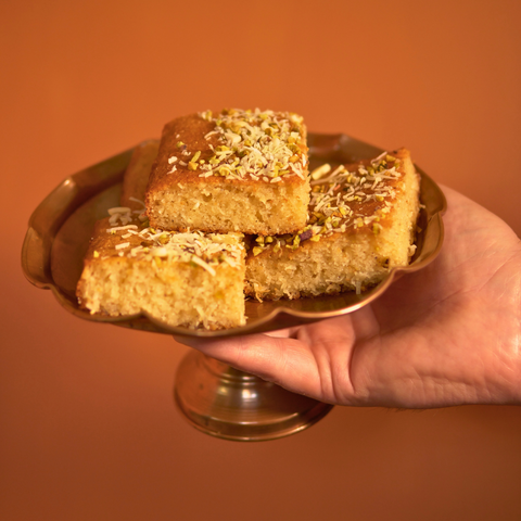 Basbousa- Egyption Semolina, Orange Blossom, & Coconut Cake Kit