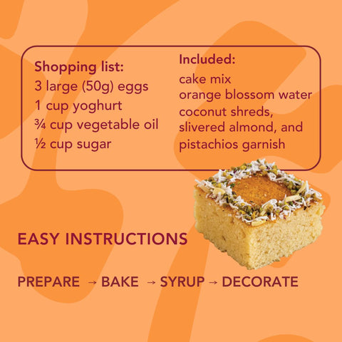 Egyption Coconut Cake Mix- Basbousa